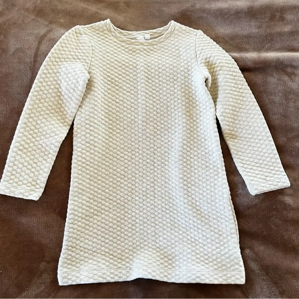 GAP Kids Cream Quilted Sweaterdress Size M